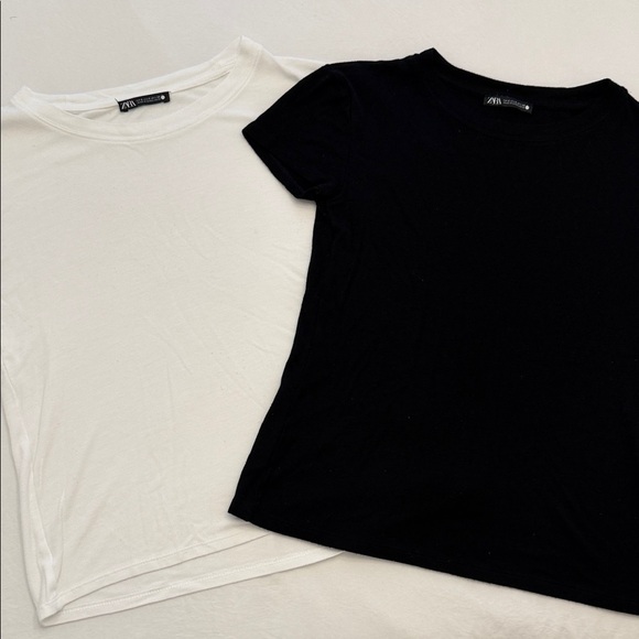 Zara Tops - Zara Monochrome Short Sleeve Tops